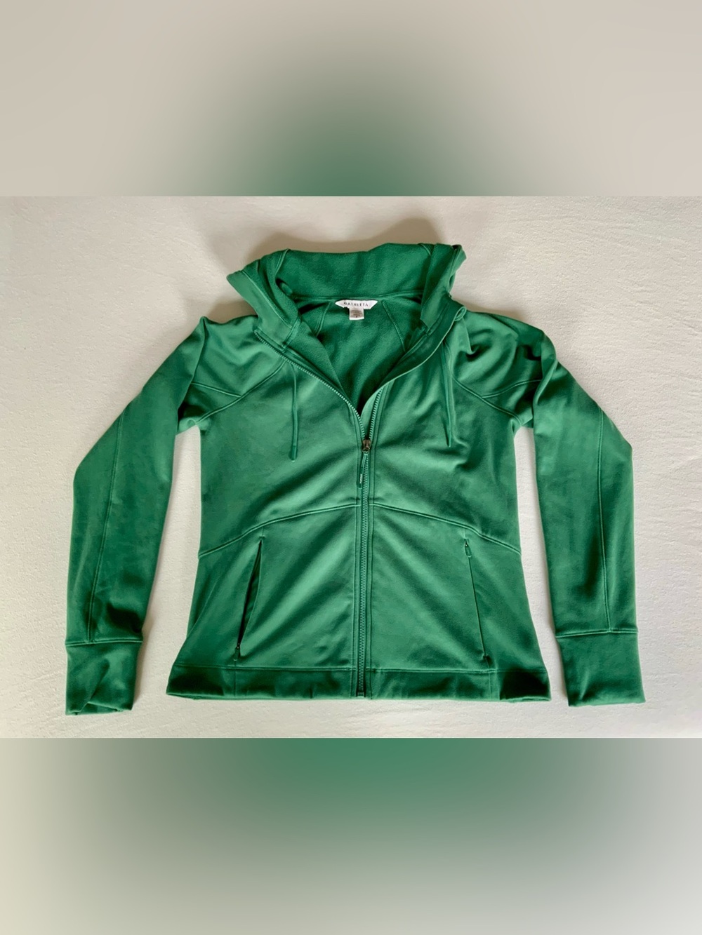 Athleta Unstoppable Fleece Lined Full Zip Jacket Elm Green Size S
